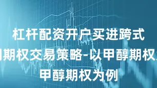 杠杆配资开户买进跨式套利期权交易策略-以甲醇期权为例